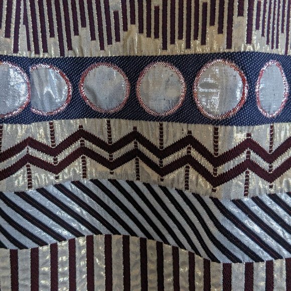 Anthropologie Geometric Shimmer Bubble Mini Skirt Nomad Morgan Carper 2 Small - Picture 9 of 10